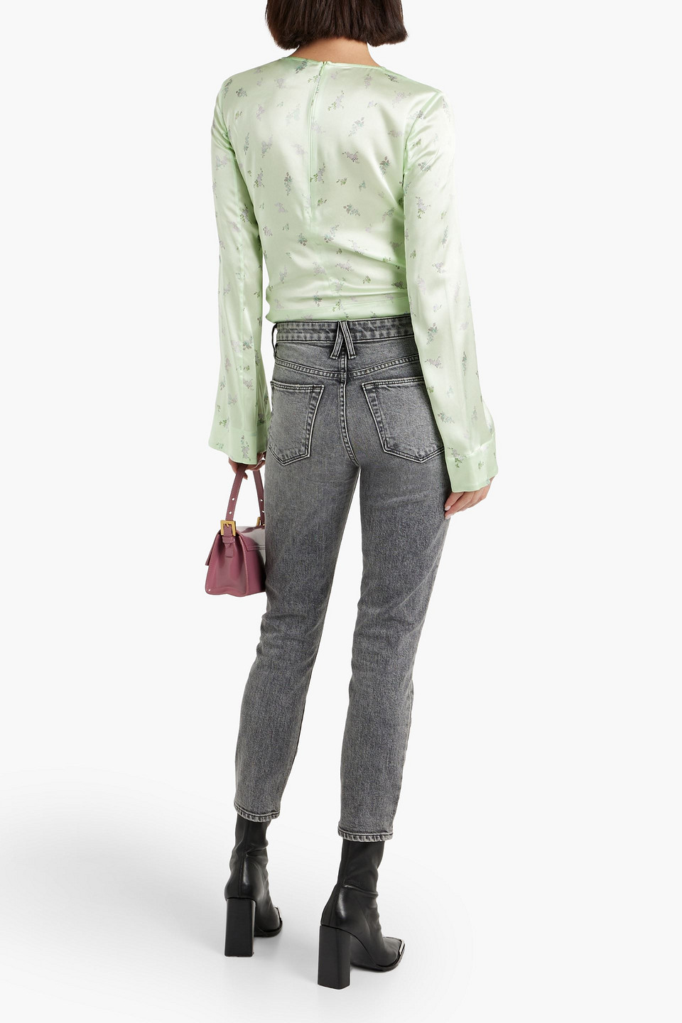 Slvrlake Lou Lou Cropped Jeans In Anthracite