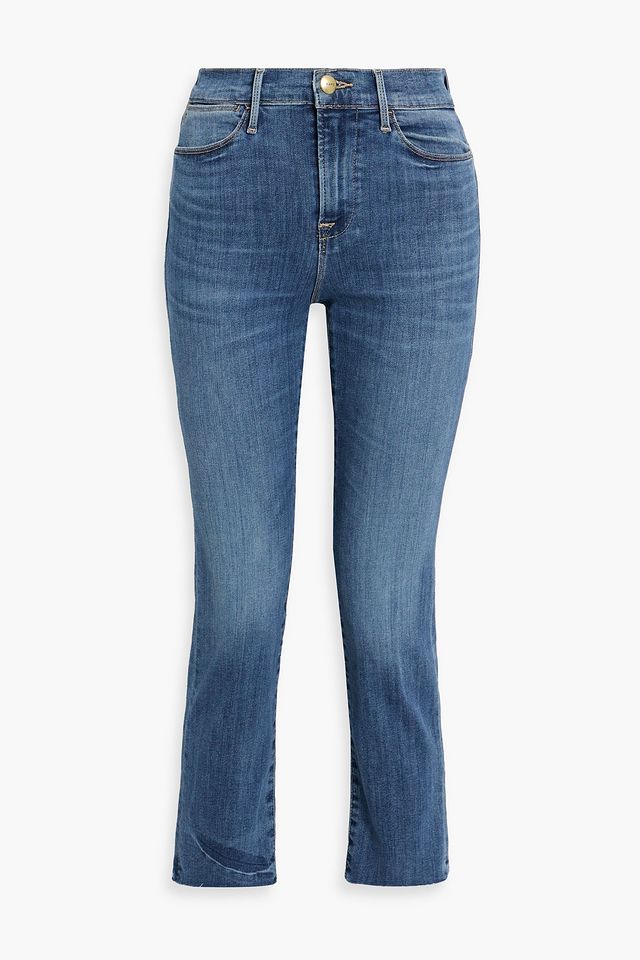 Le High cropped high-rise straight-leg jeans
