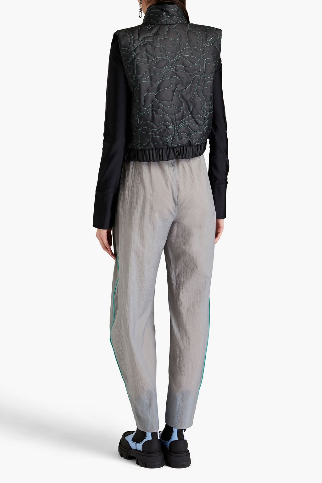 GANNI Track Pants aus Shell mit Stickereien