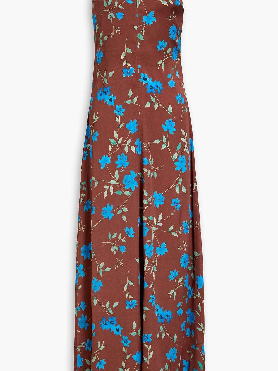 floral-print stretch-silk satin maxi slip dress