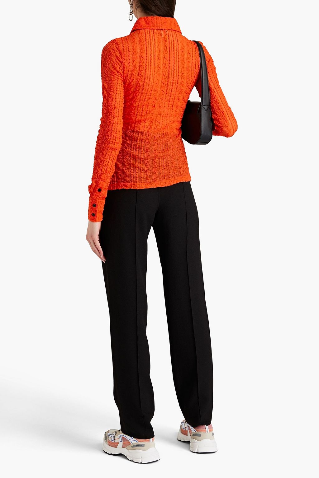 GANNI Crepe straight-leg pants