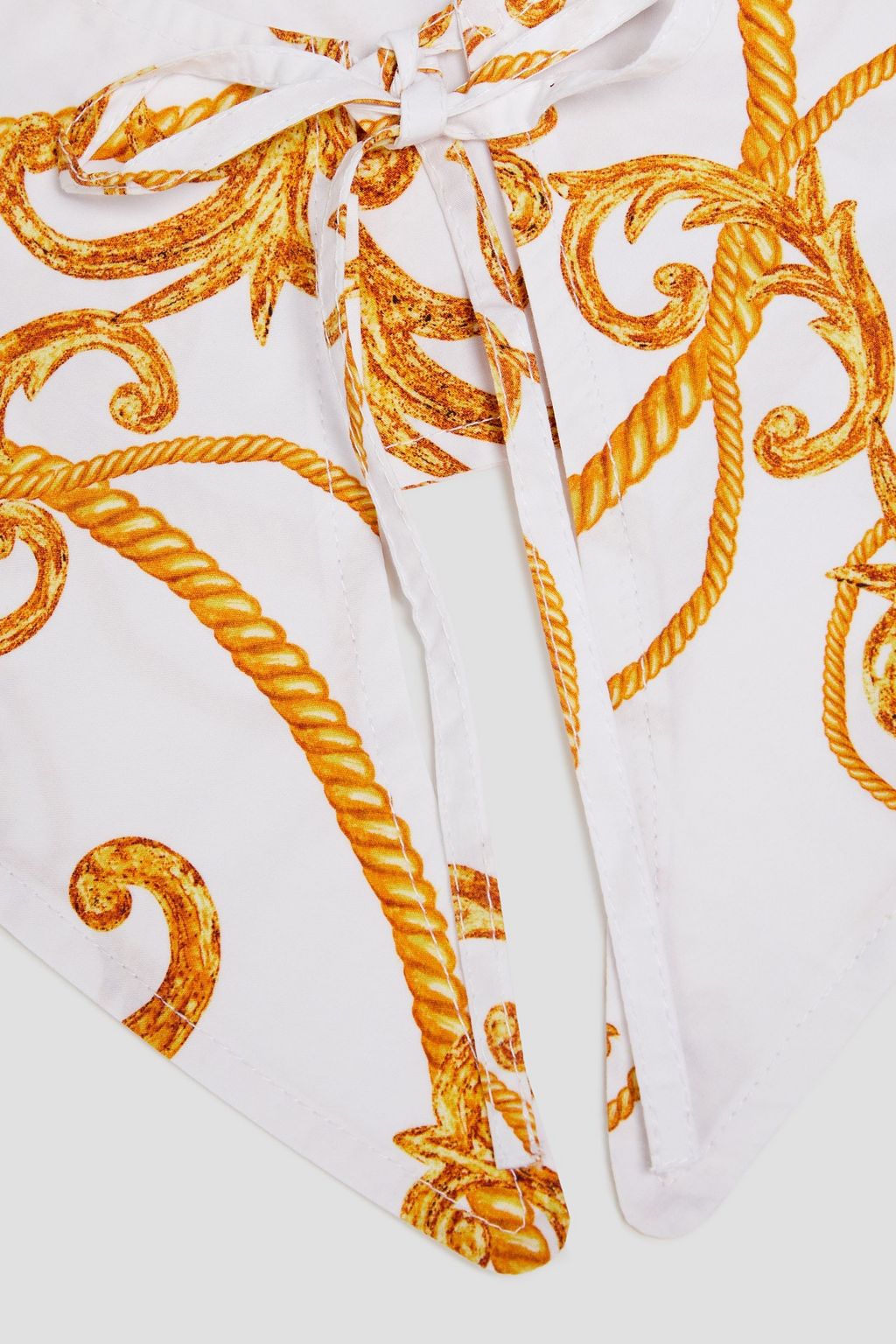 GANNI Printed cotton-poplin collar