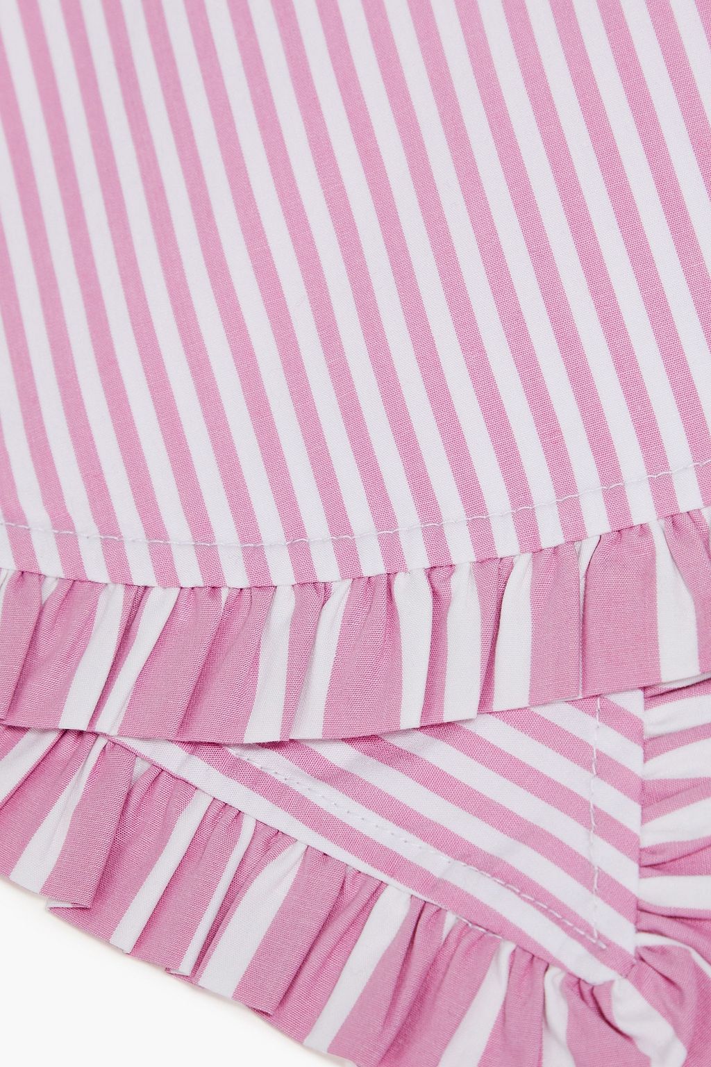 GANNI Striped cotton-poplin collar