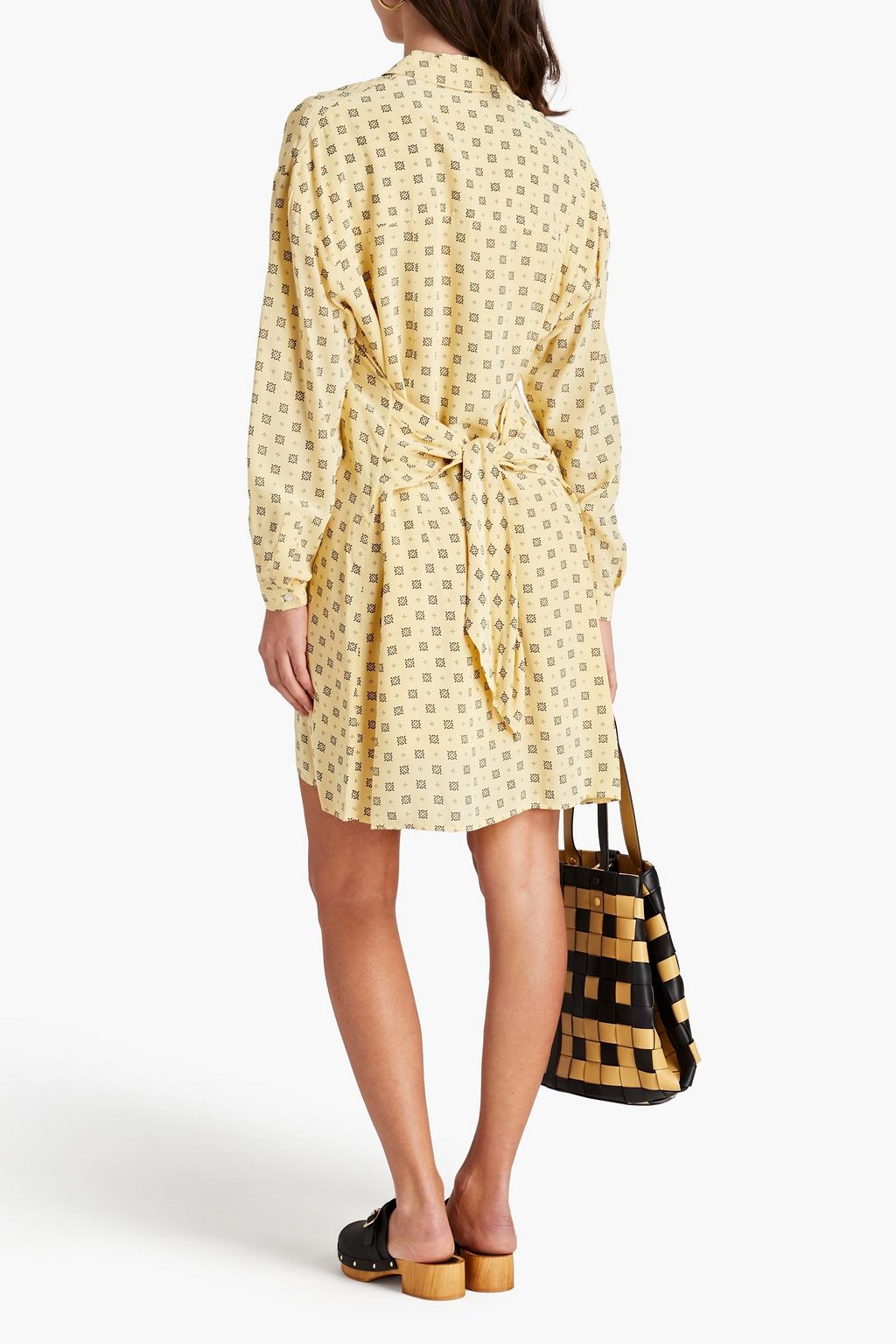 CLAUDIE PIERLOT Hemdkleid in Minilänge aus Crêpe de Chine mit Print