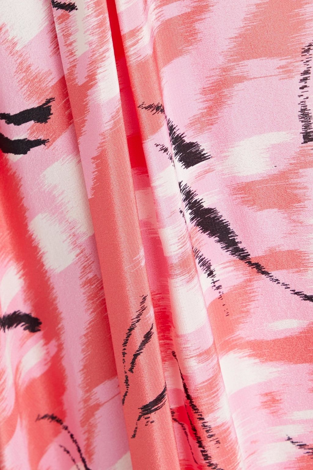 CLAUDIE PIERLOT Gathered printed silk crepe de chine mini dress
