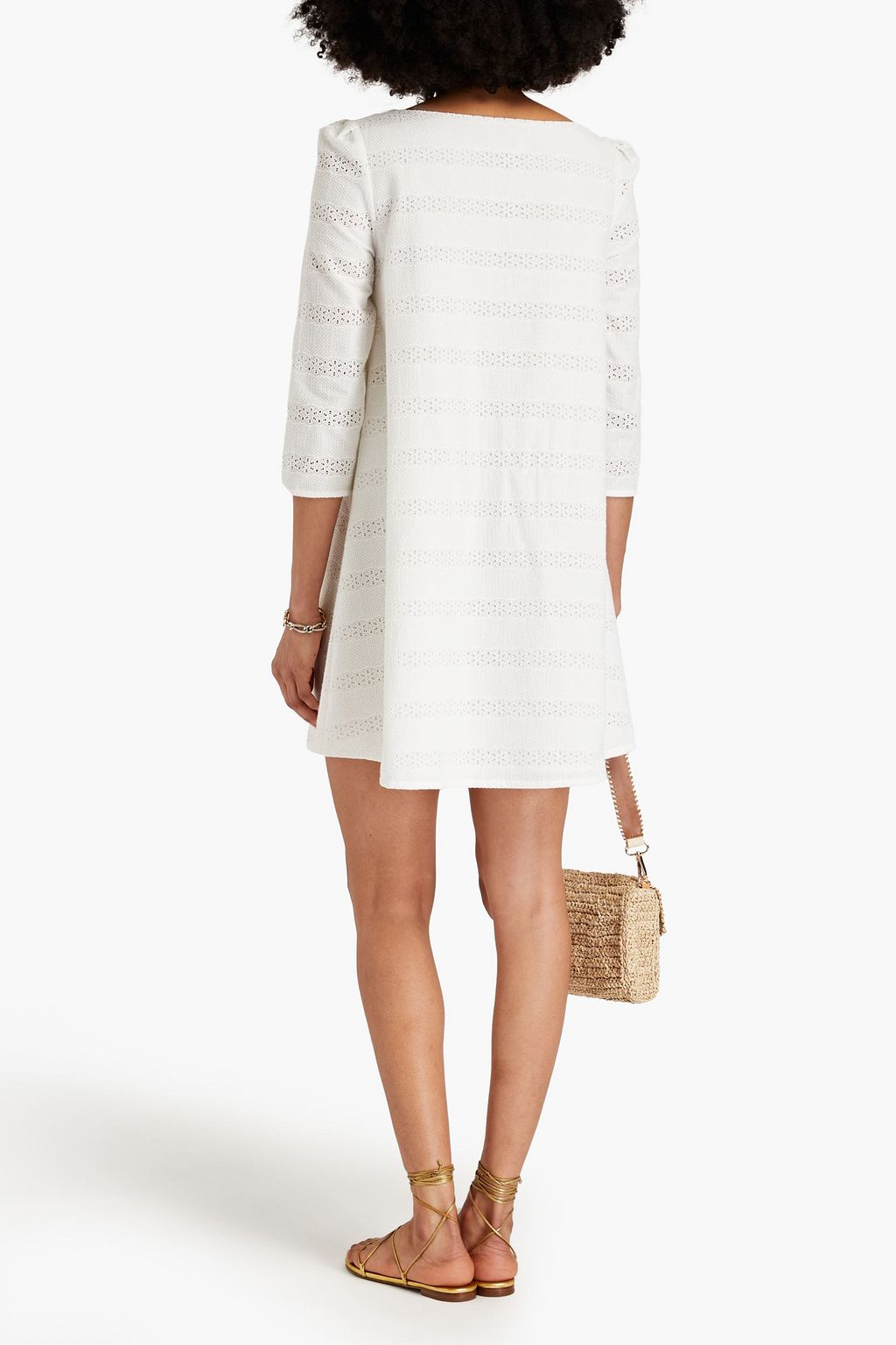 CLAUDIE PIERLOT Broderie anglaise cotton mini dress