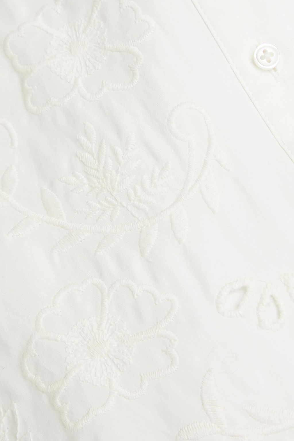 CLAUDIE PIERLOT Oberteil aus Baumwolle mit Lochstickerei-Einsätzen