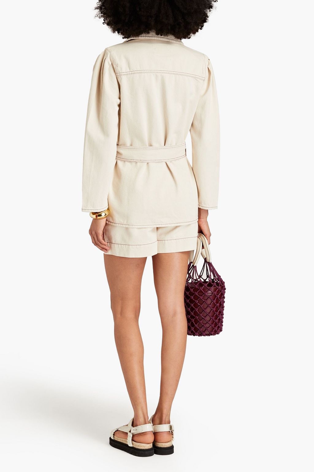 CLAUDIE PIERLOT Belted denim jacket