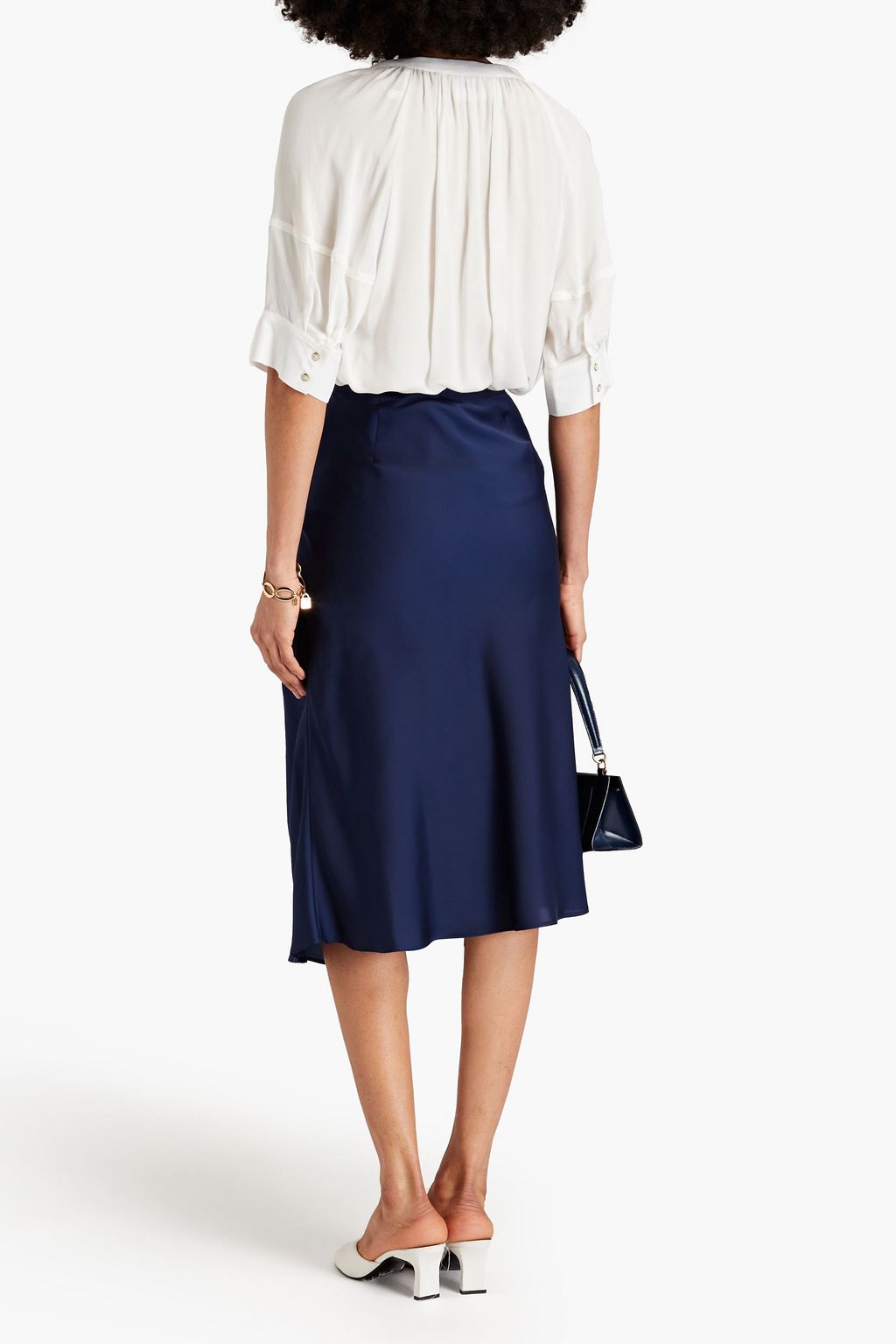 CLAUDIE PIERLOT Gathered crepe de chine top