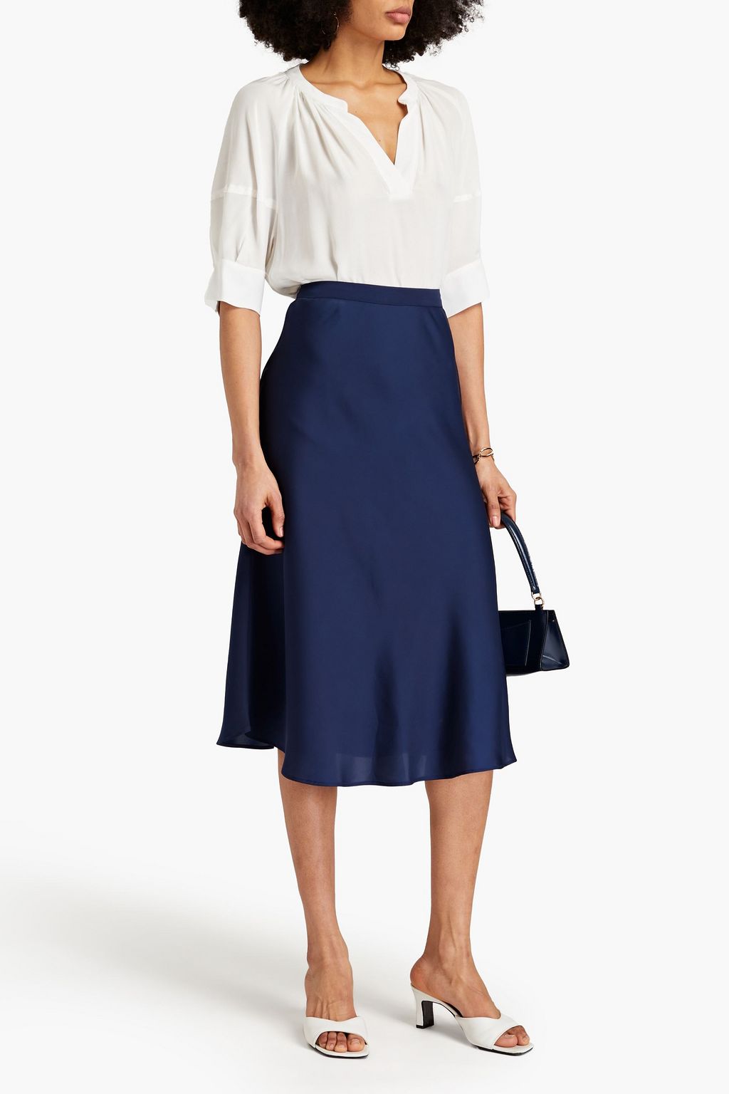 CLAUDIE PIERLOT Gathered crepe de chine top