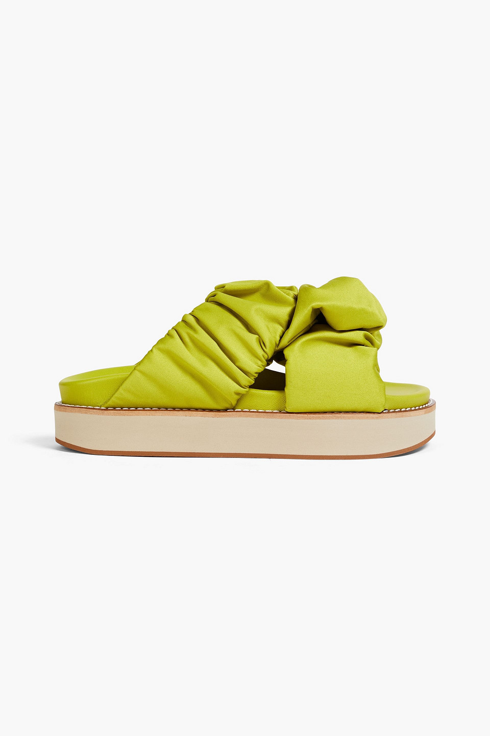 Ganni Sandals In Lime Green