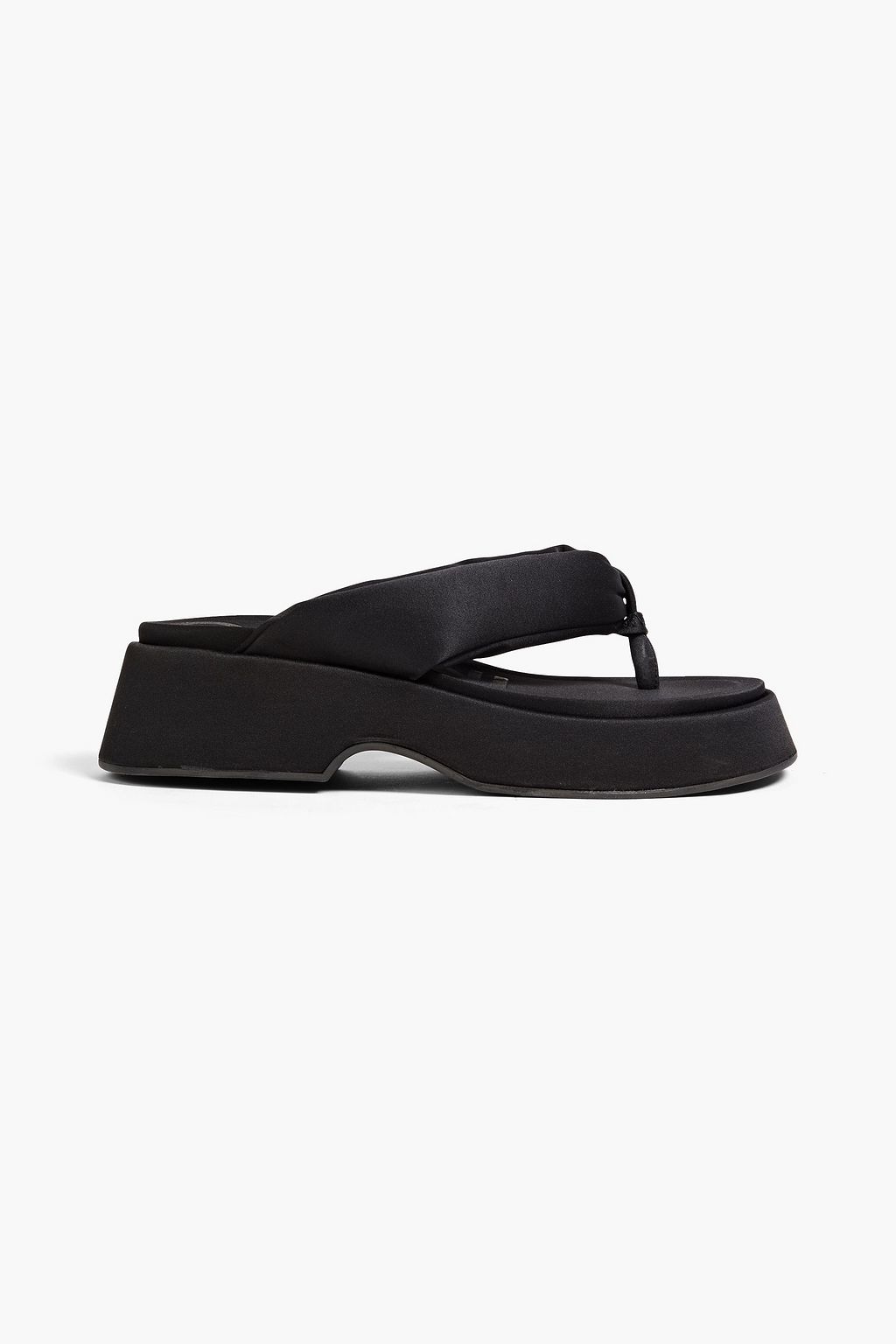 GANNI Padded satin platform sandals | THE OUTNET