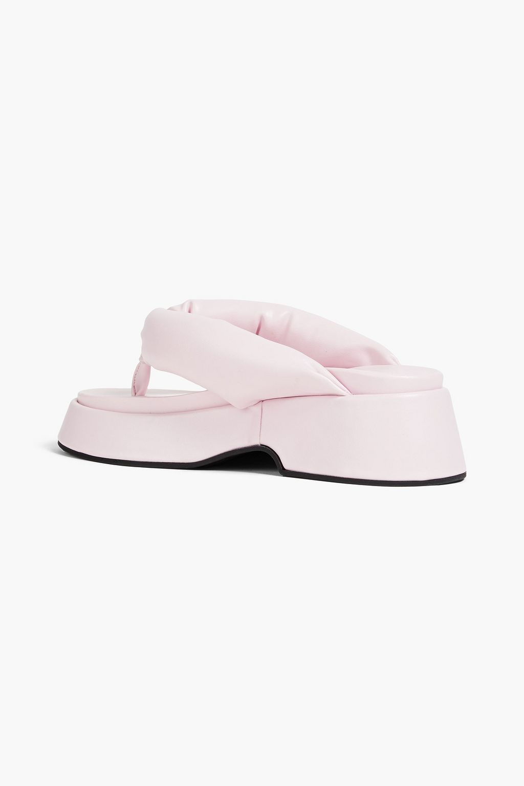 GANNI Padded faux leather platform sandals