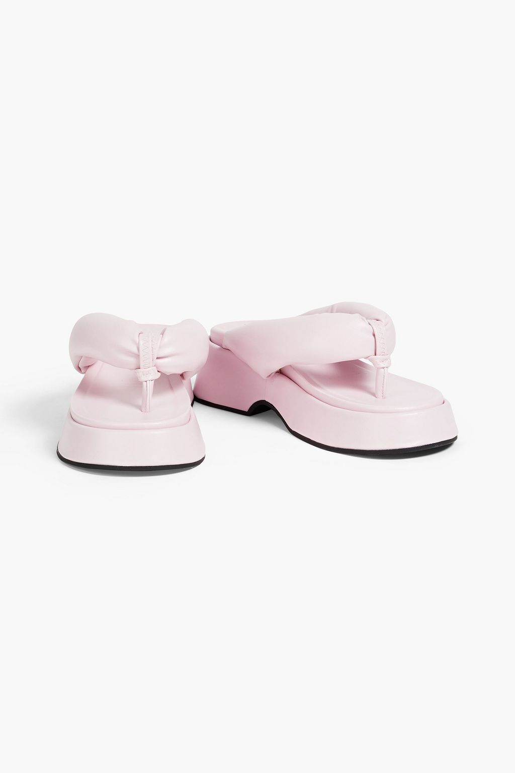 GANNI Padded faux leather platform sandals