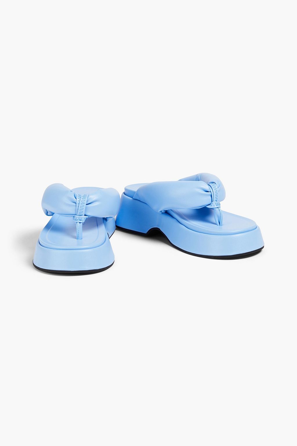 GANNI Padded faux leather platform sandals