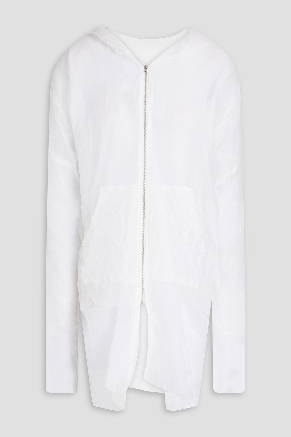 Maison Margiela - Layered silk-gauze hooded jacket - White - IT 36