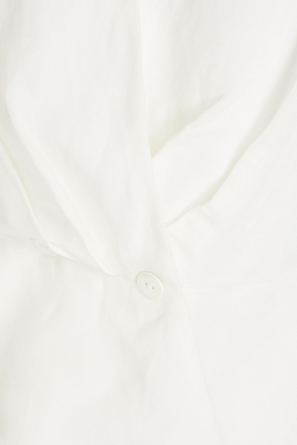 CLAUDIE PIERLOT Linen-blend peplum wrap blouse