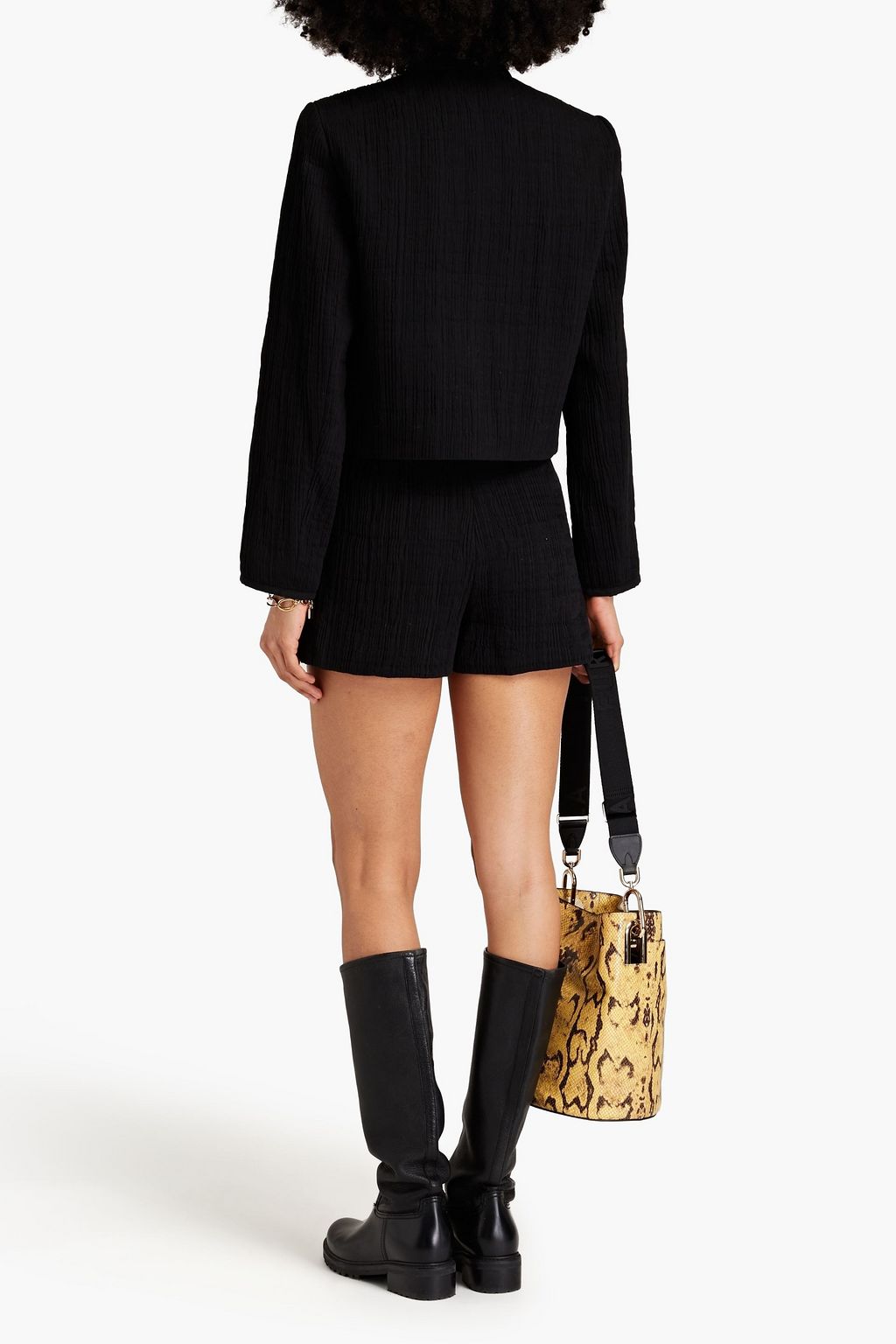 CLAUDIE PIERLOT Plissé cotton-blend jacket