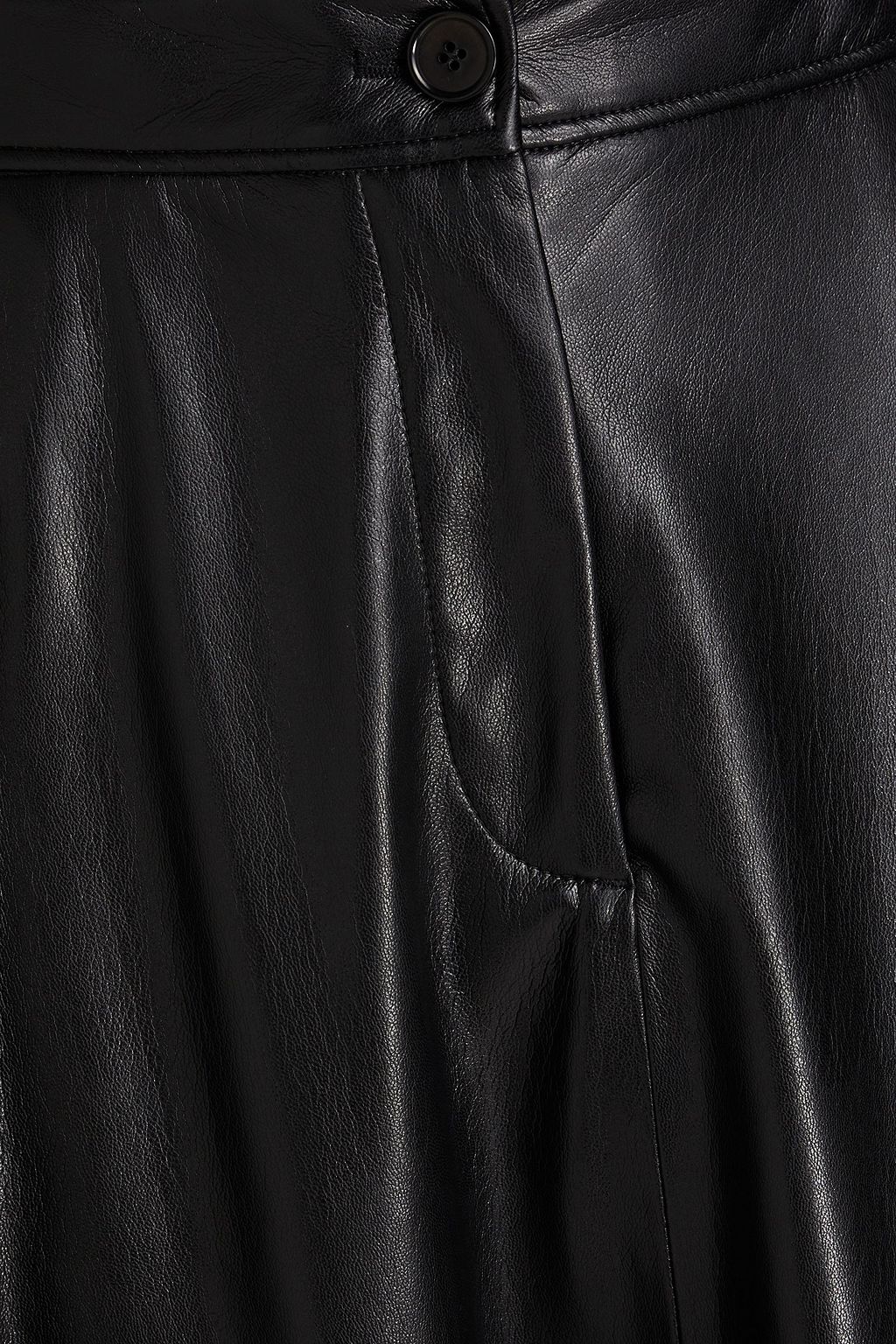 MSGM Flared faux leather midi skirt