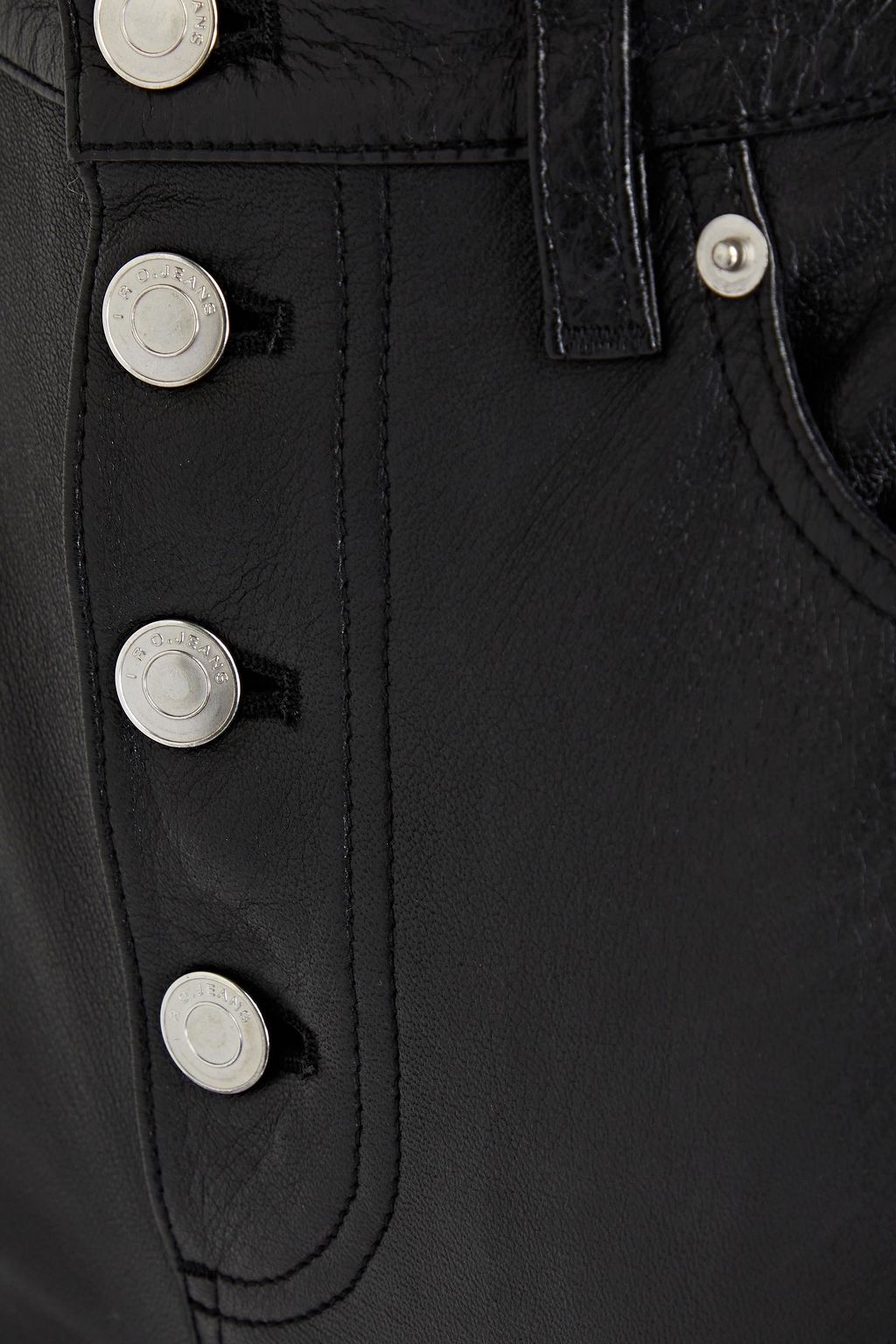 IRO Otori suede-trimmed leather tapered pants