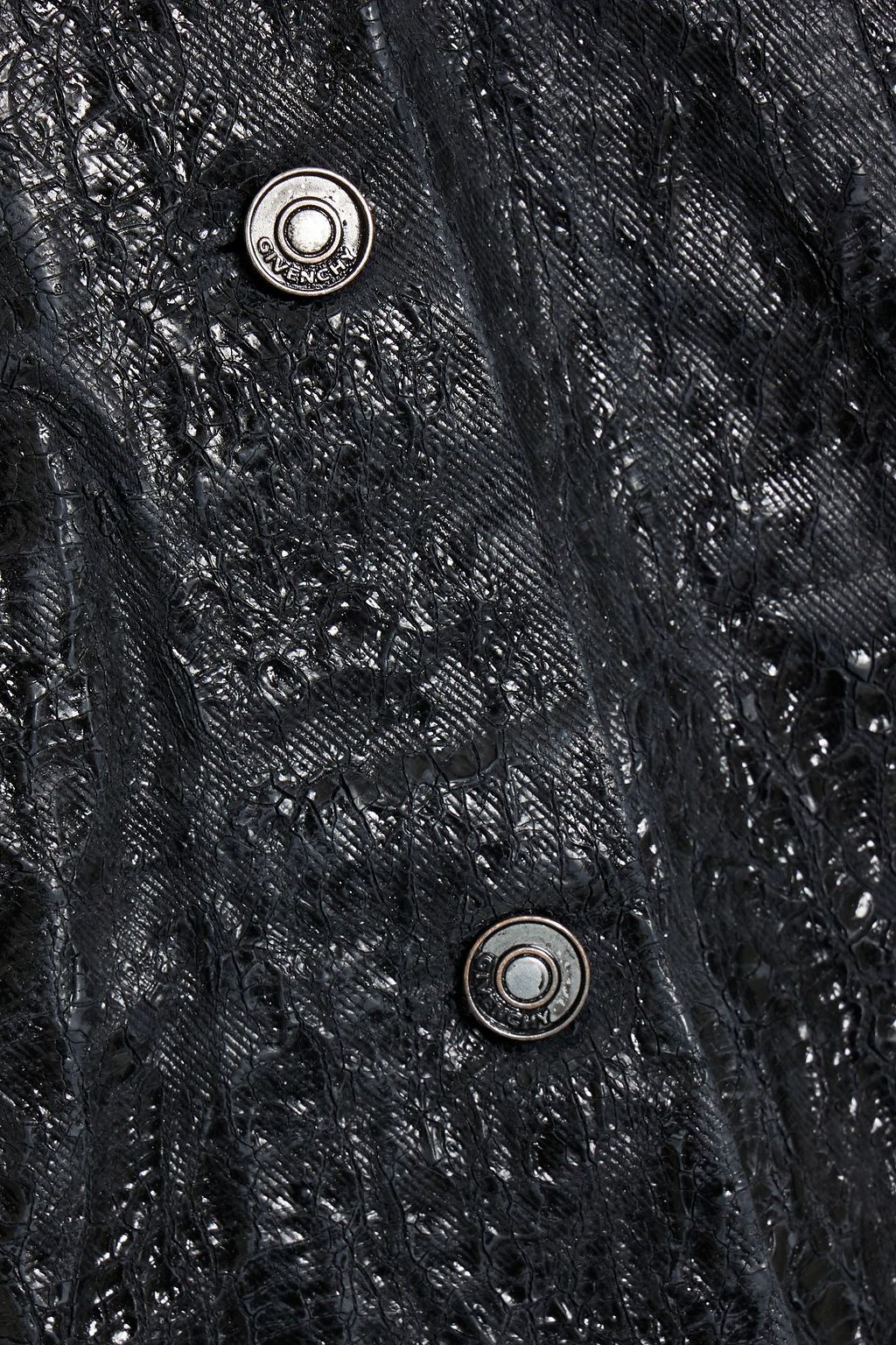 GIVENCHY Cracked coated denim jacket