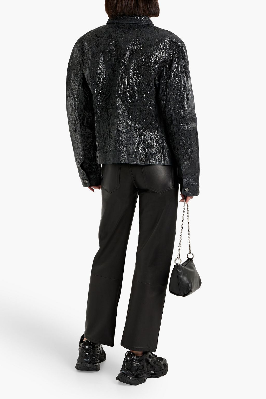 GIVENCHY Cracked coated denim jacket