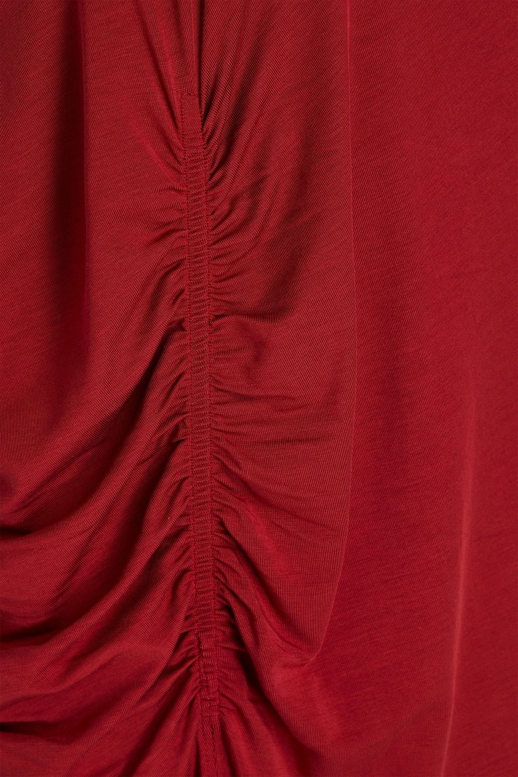 GANNI Ruched printed Lyocellblend jersey midi dress THE