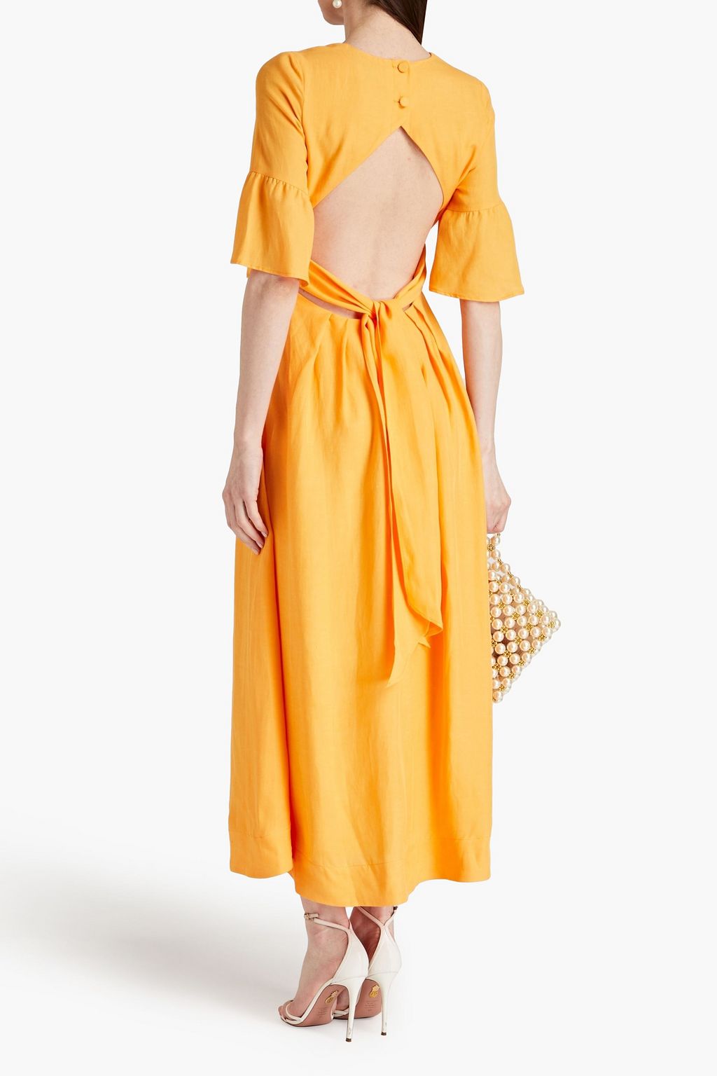 CLAUDIE PIERLOT Open-back twill maxi dress
