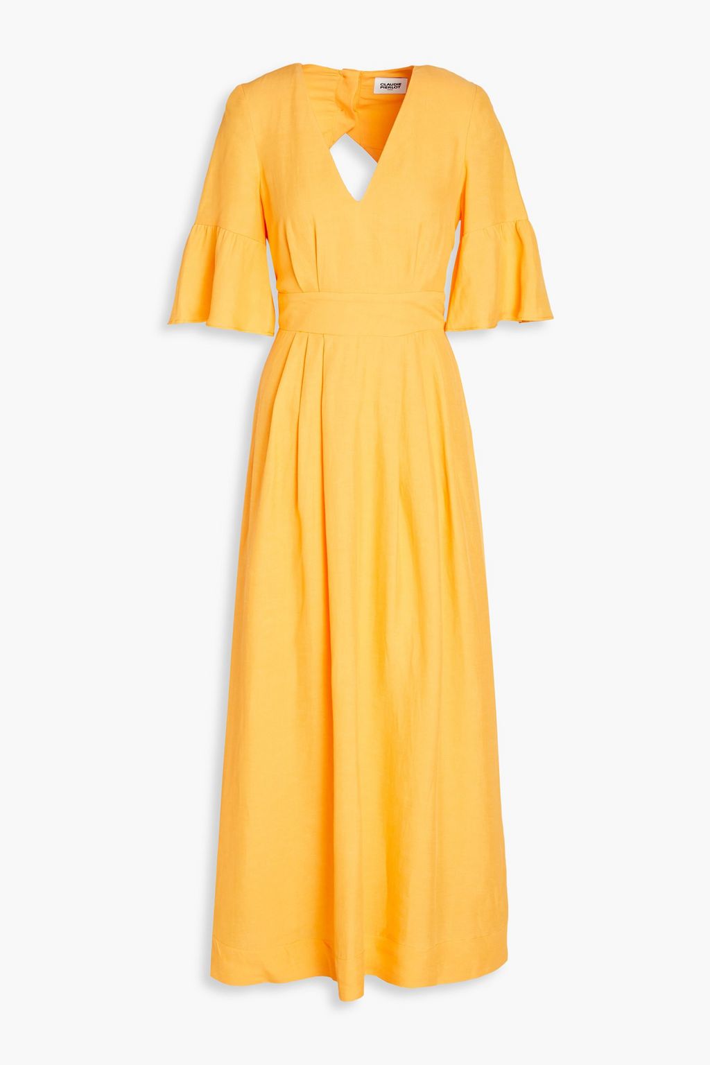 CLAUDIE PIERLOT Rivabella open-back twill maxi dress | THE OUTNET