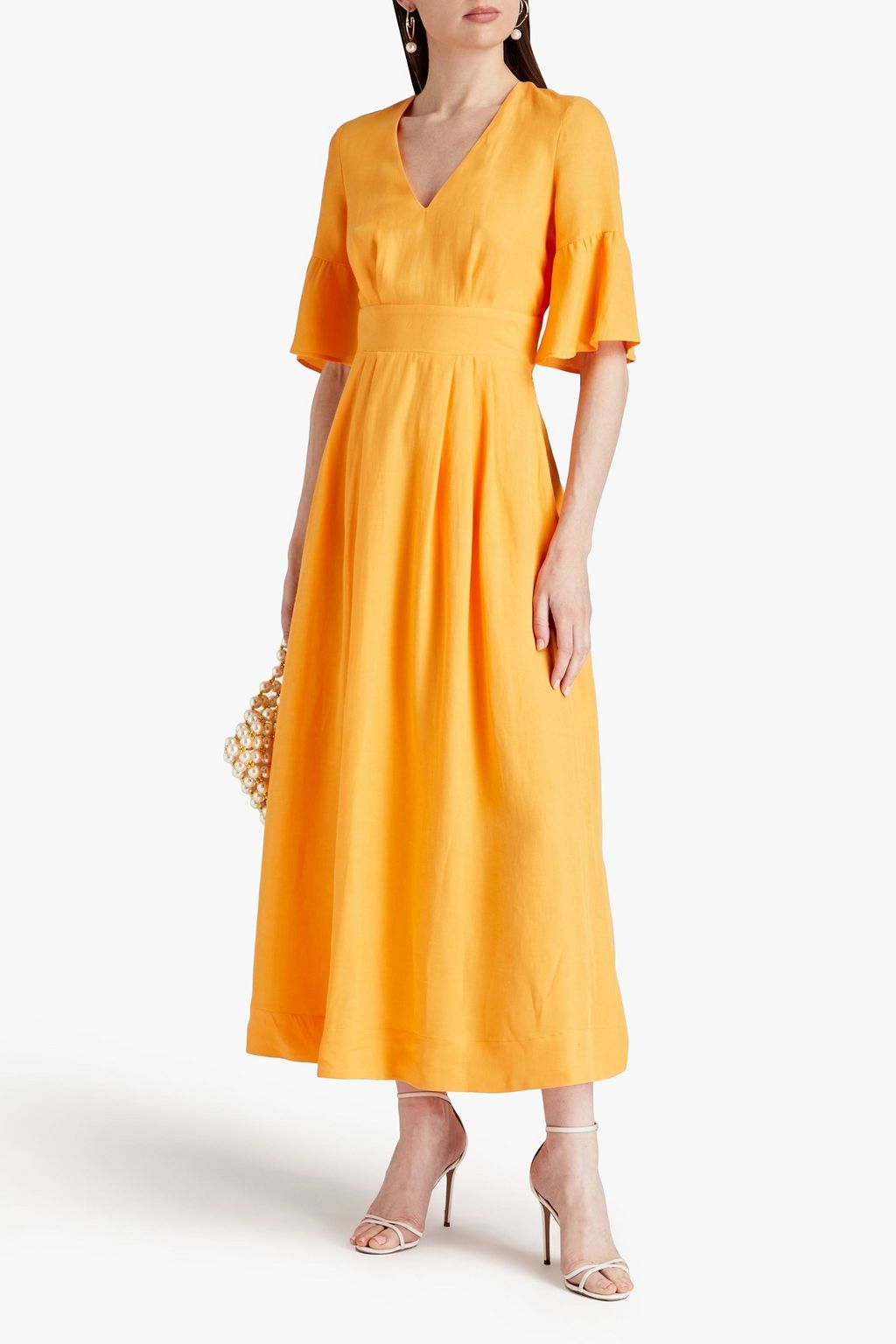 CLAUDIE PIERLOT Open-back twill maxi dress