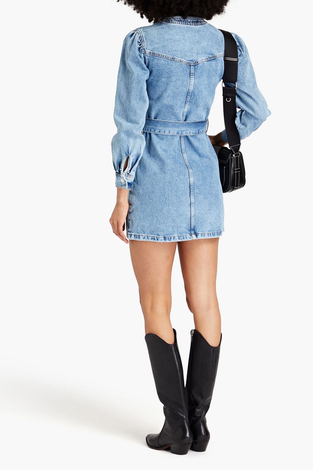 CLAUDIE PIERLOT Faded denim mini dress