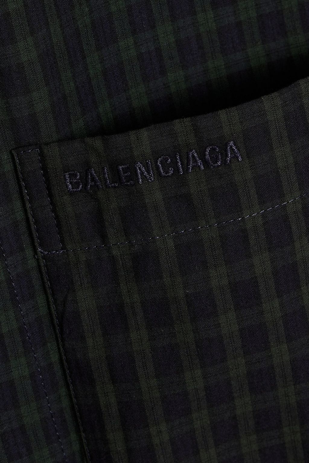 BALENCIAGA Oversized checked cotton-poplin shirt