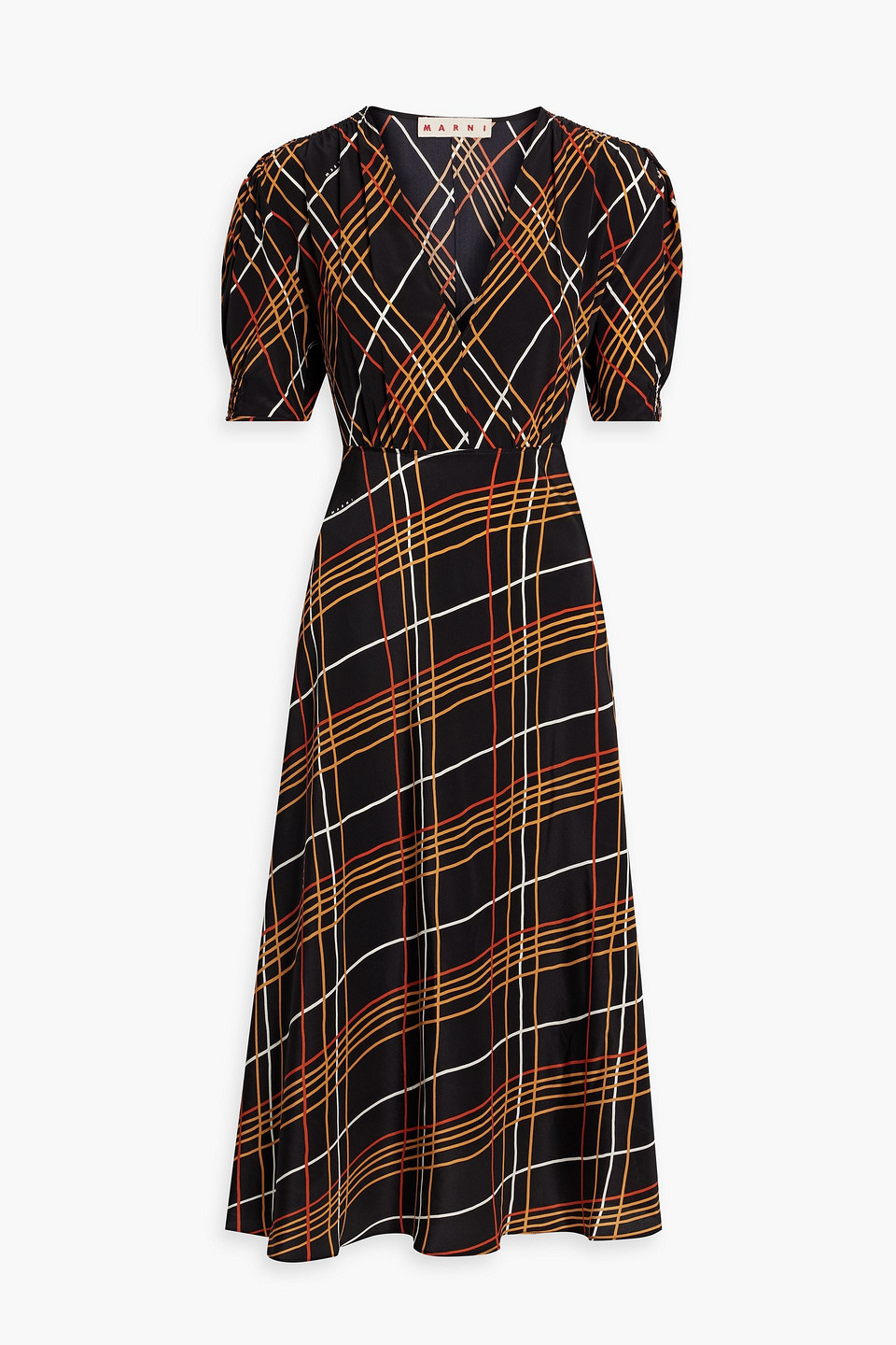 Marni Multi-way Stripe Midi Dress In Black