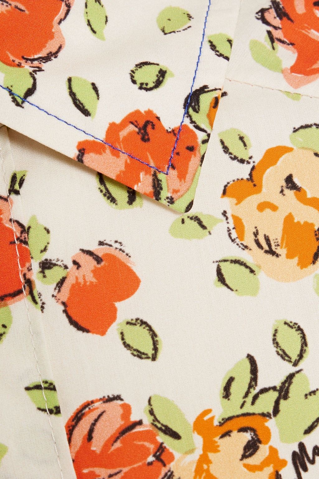 MARNI コットンポプリン ミニシャツワンピース フローラルプリント