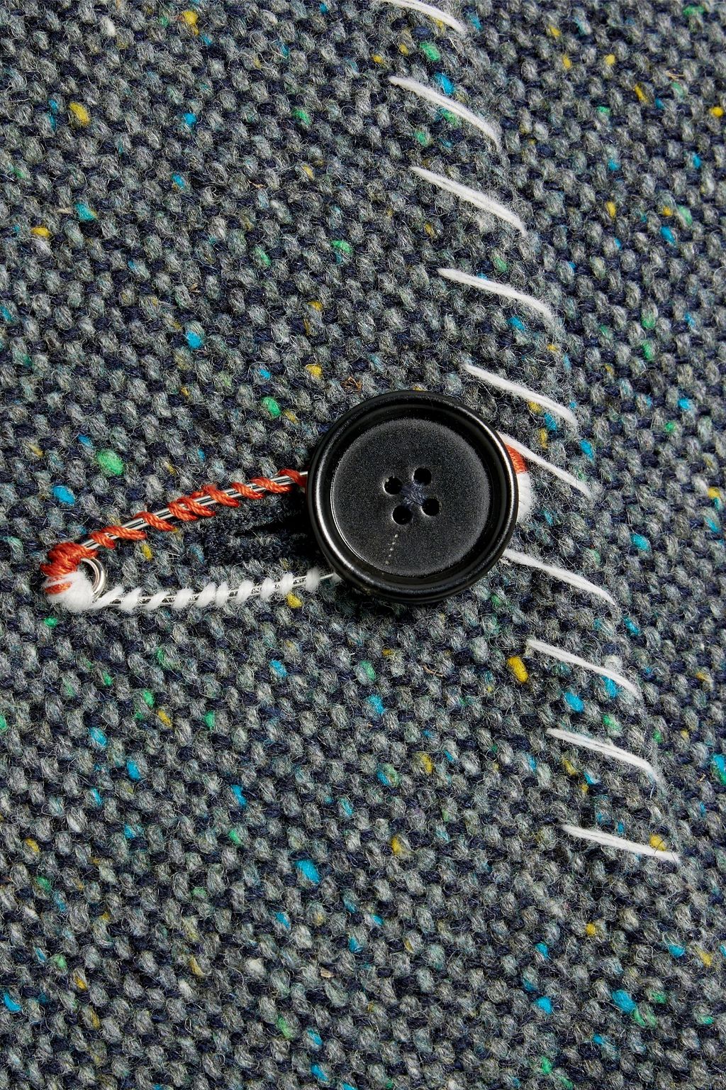 MARNI Embellished Donegal wool-tweed blazer