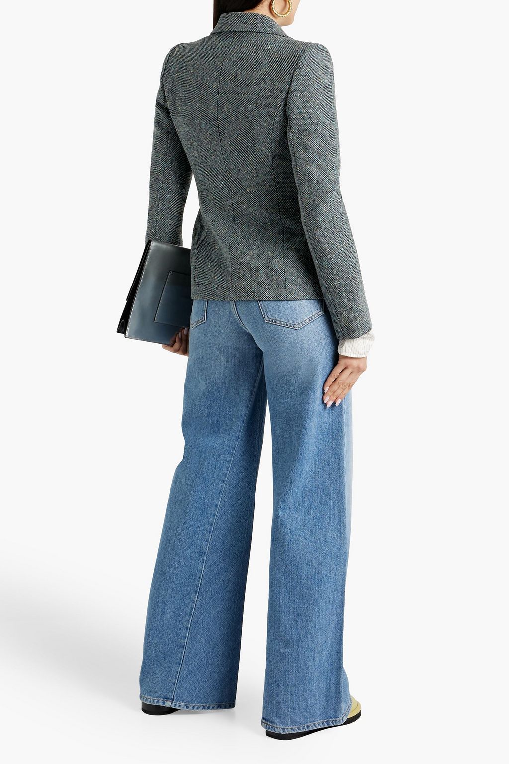 MARNI Embellished Donegal wool-tweed blazer