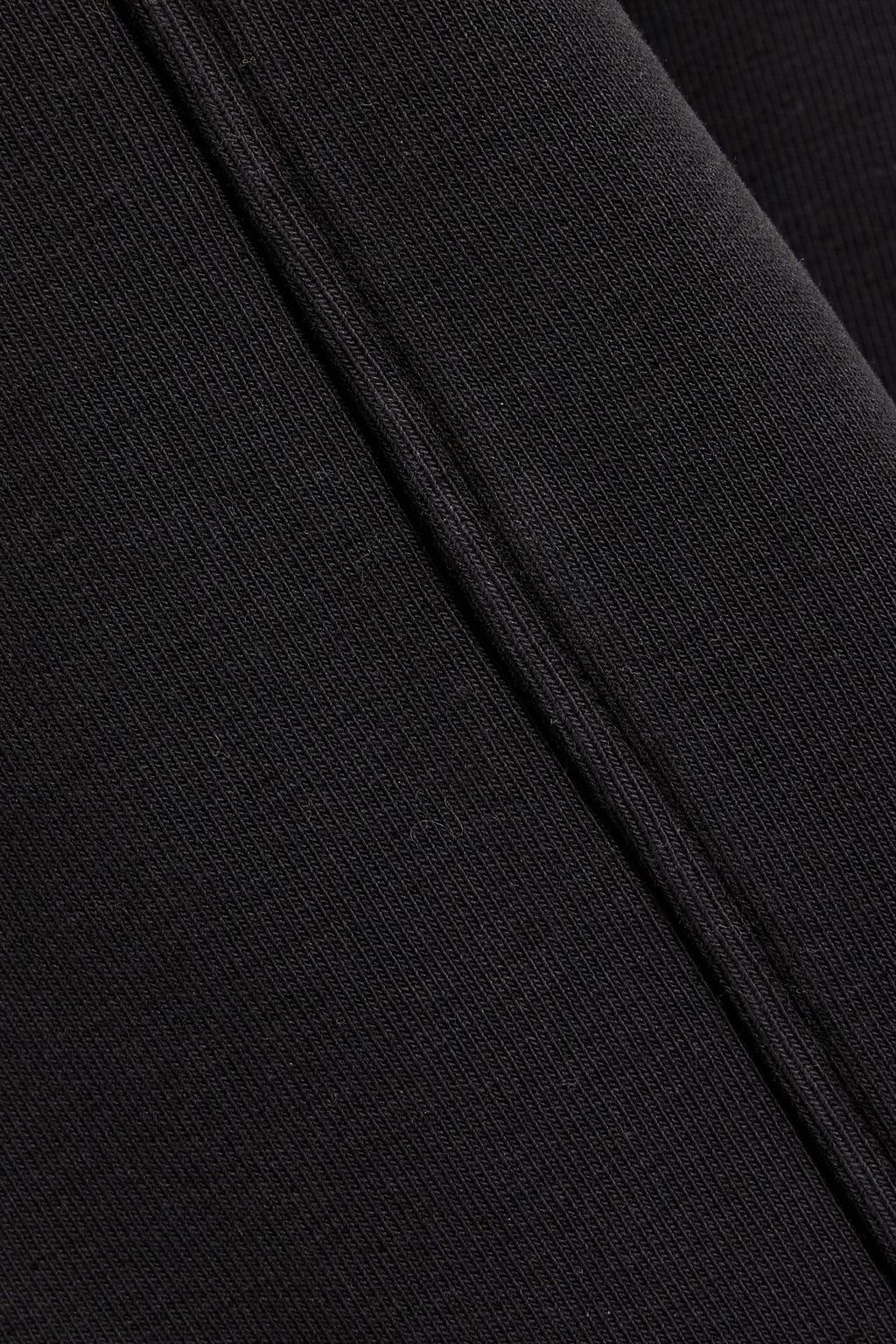 ALEXANDER WANG Mélange French cotton-blend terry turtleneck top