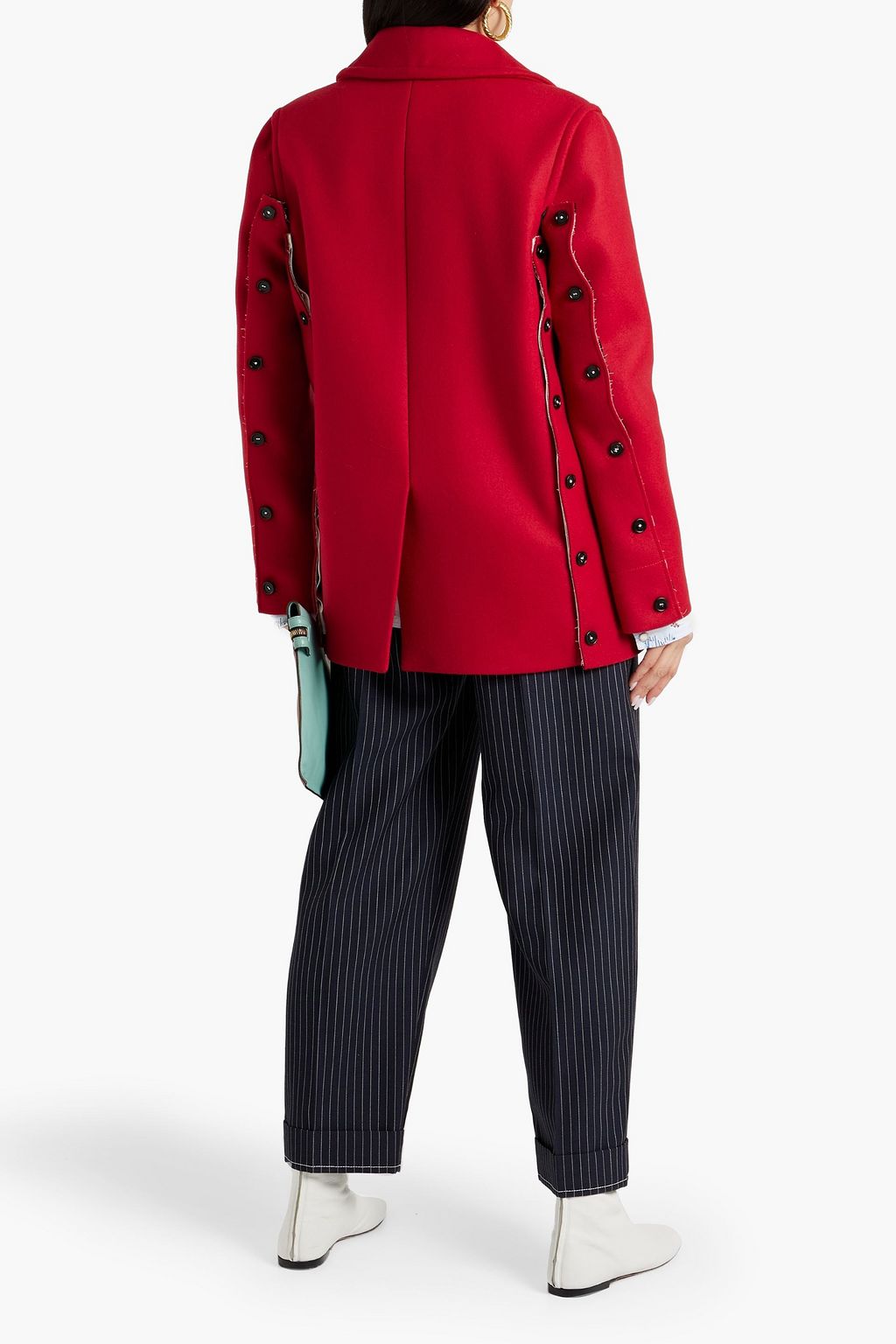 MARNI 더블 브레스티드 울 펠트 코트