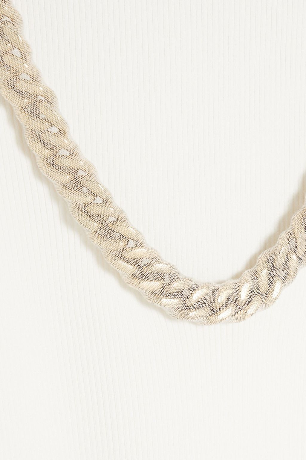 ALEXANDER WANG Chain-embellished ribbed-knit top