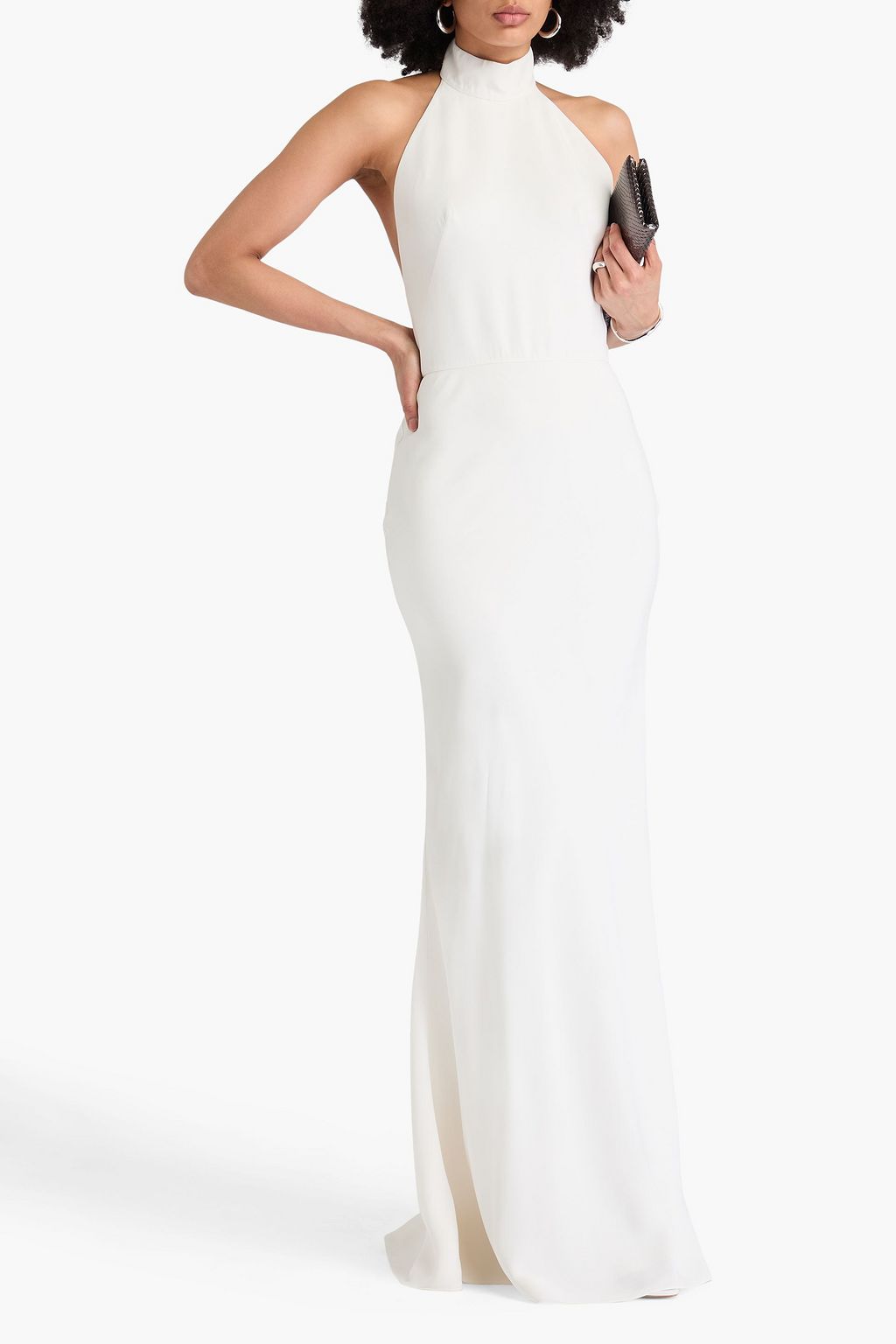 MCQUEEN Crepe halterneck gown