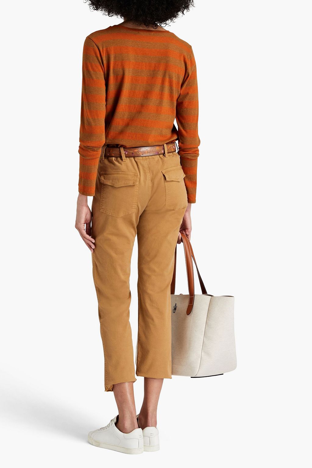 NILI LOTAN Jenna cropped cotton-blend twill slim-leg pants
