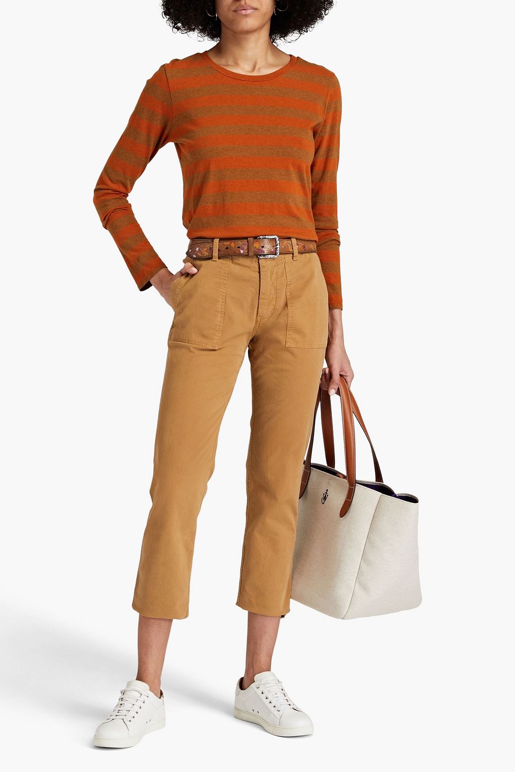 NILI LOTAN Jenna cropped cotton-blend twill slim-leg pants