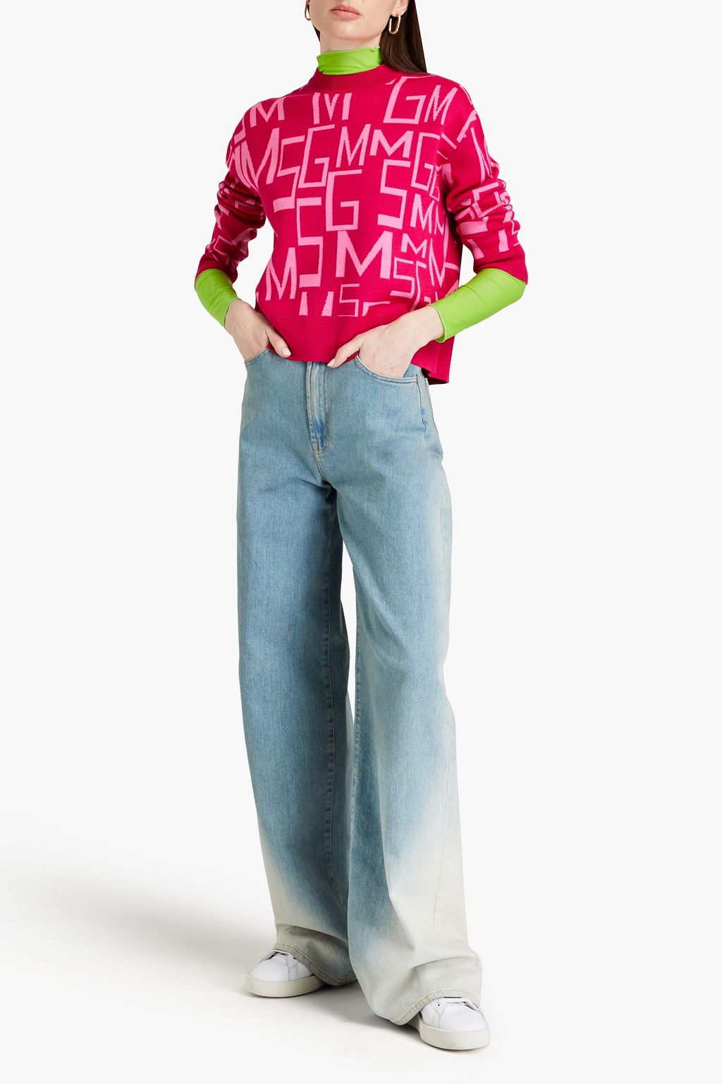 MSGM Pullover aus Jacquard-Strick aus einer Wollmischung