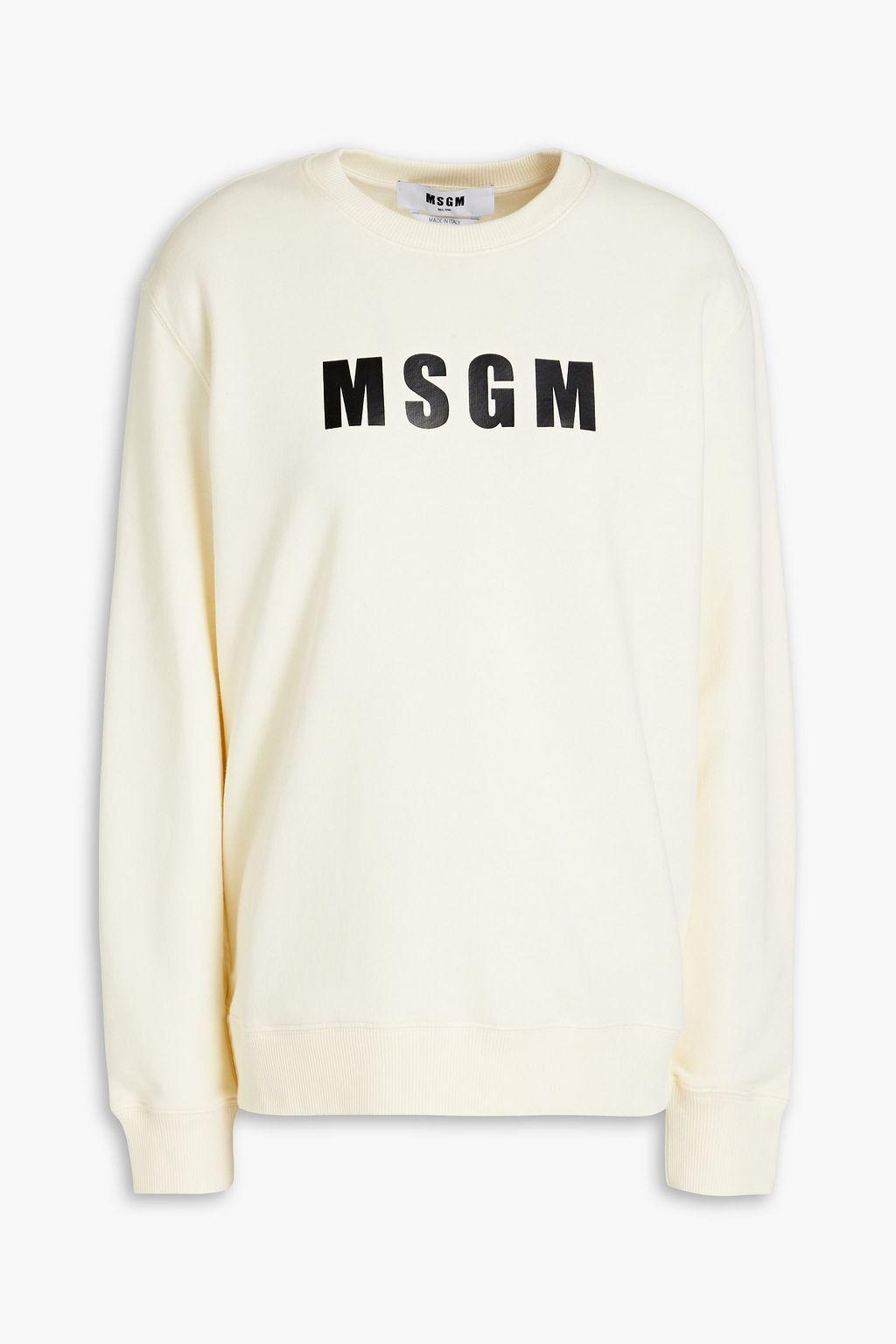 MSGM Logo-print French cotton-terry sweatshirt | THE OUTNET