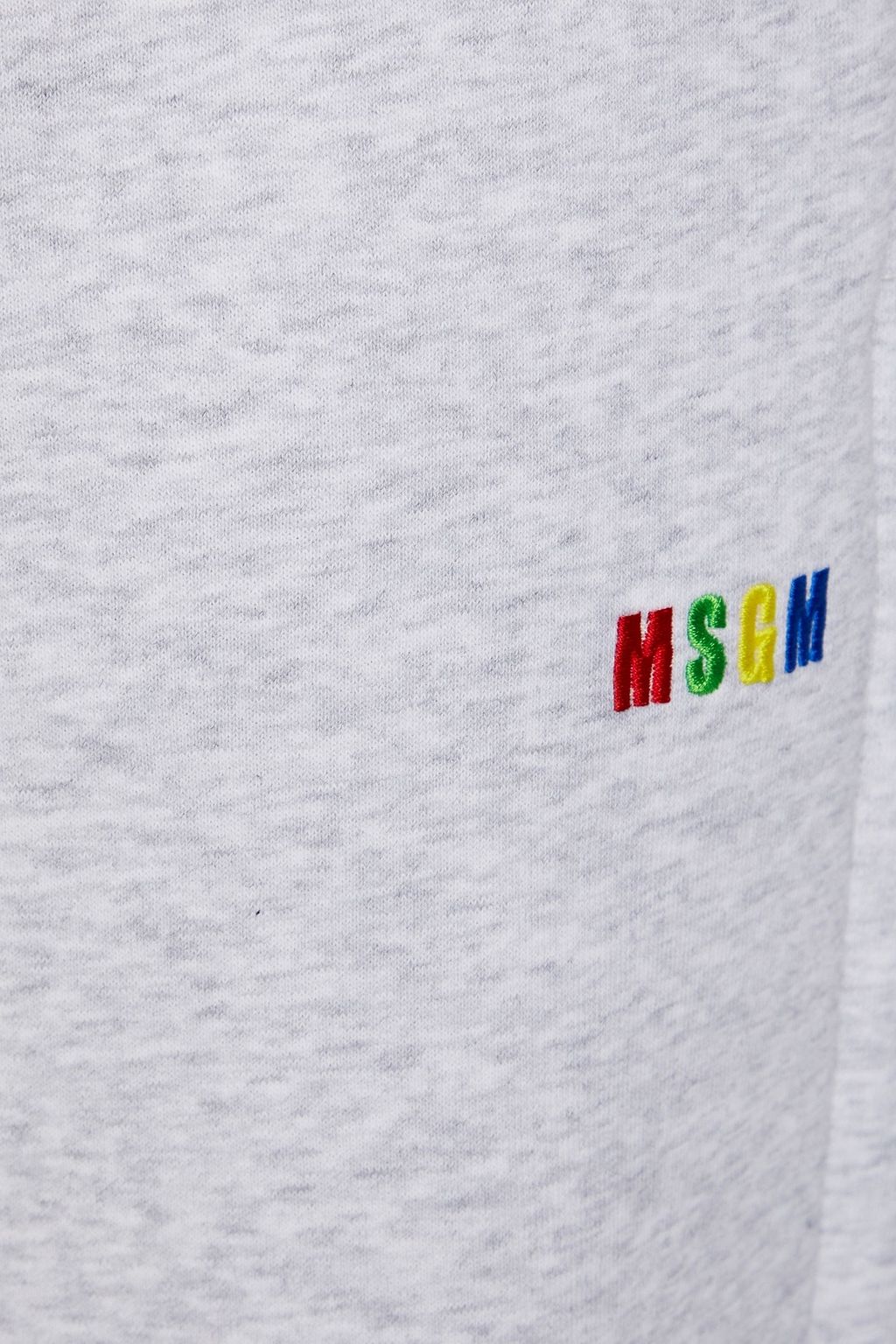 MSGM Embroidered cottonblend fleece track pants THE