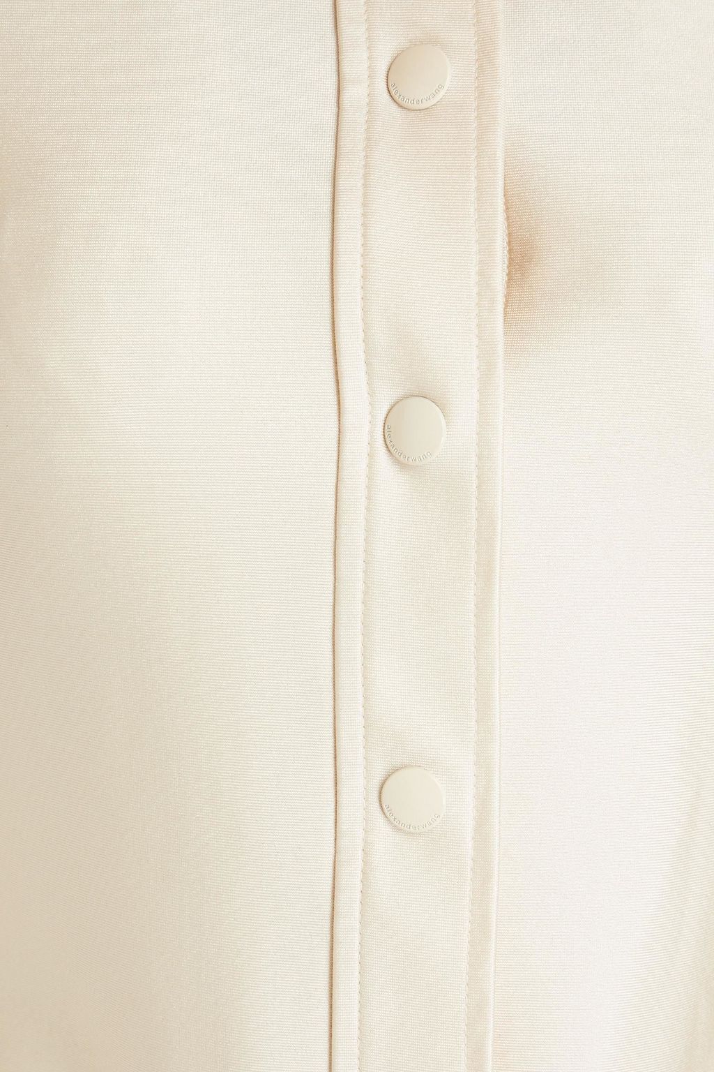 ALEXANDER WANG Crystal-embellished satin-jersey shirt