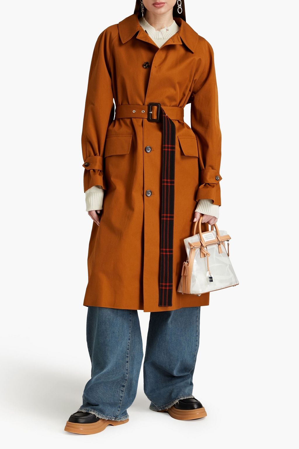 MAISON MARGIELA Belted cotton-gabardine trench coat