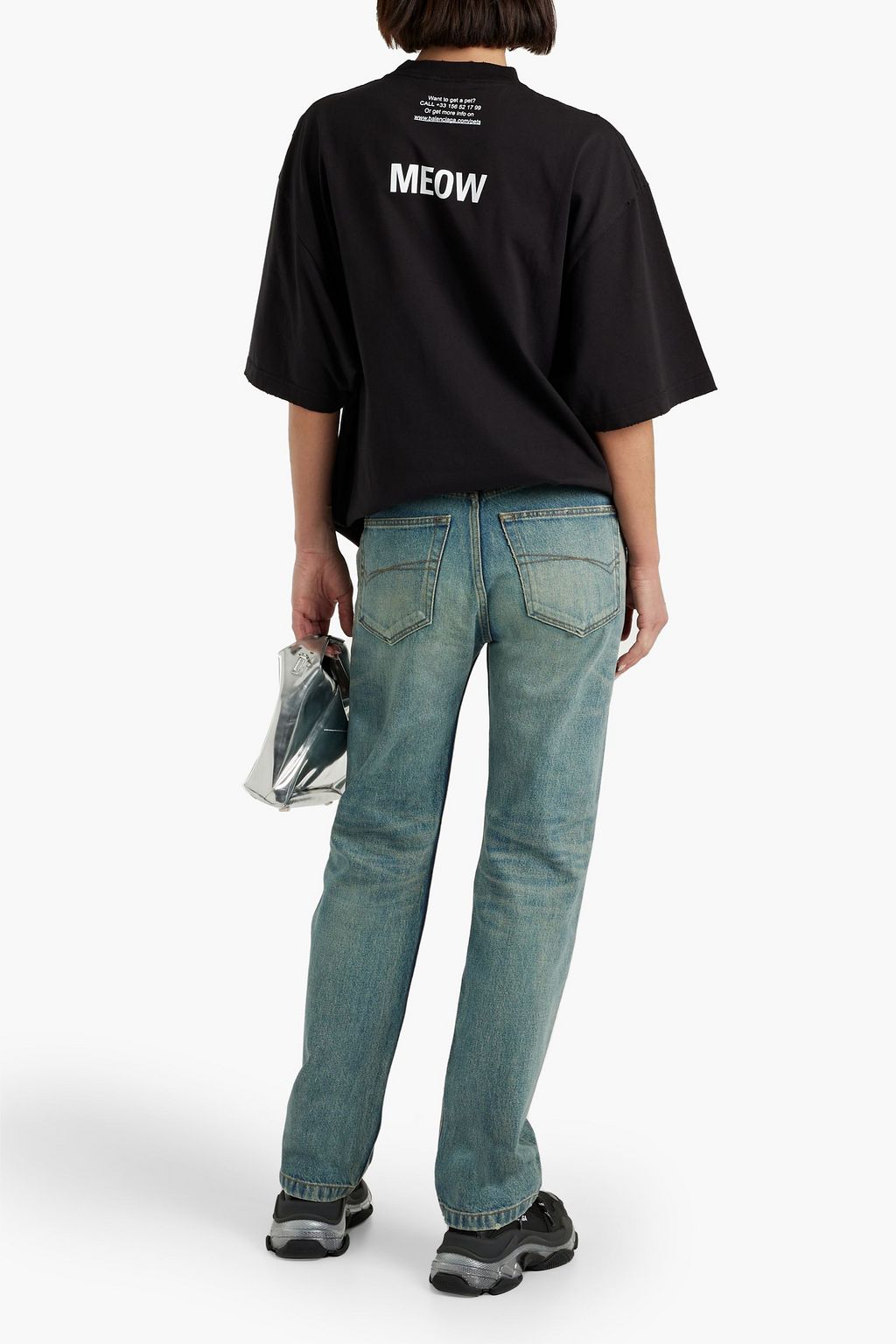 BALENCIAGA Printed cotton-jersey T-shirt