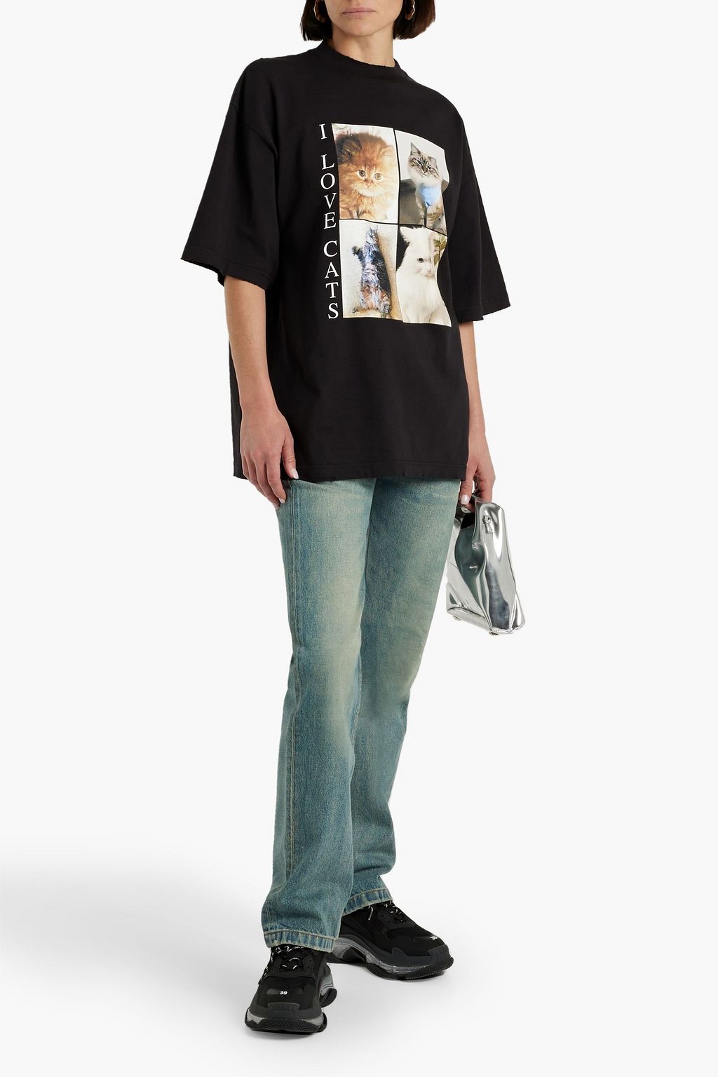 BALENCIAGA Printed cotton-jersey T-shirt