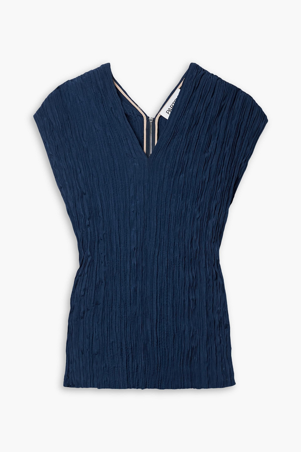 Marion crinkled-crepon top